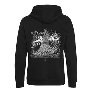 Black Metal Stave Church Zip up Hoodie