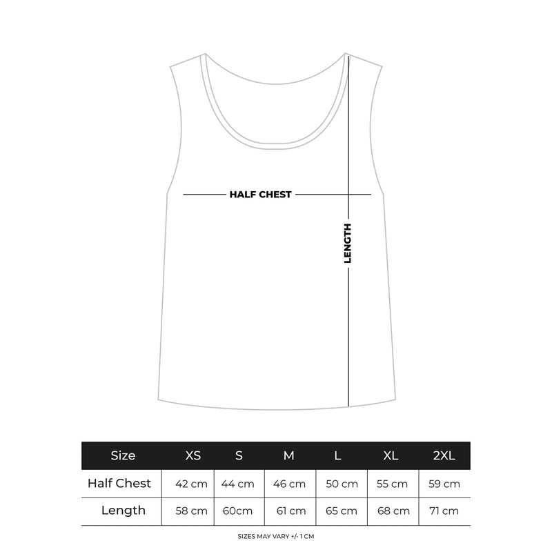 Off White Tank Top size chart