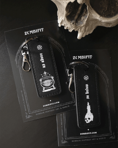 As Above, So Below Black Keychain. Keyring Zombifit