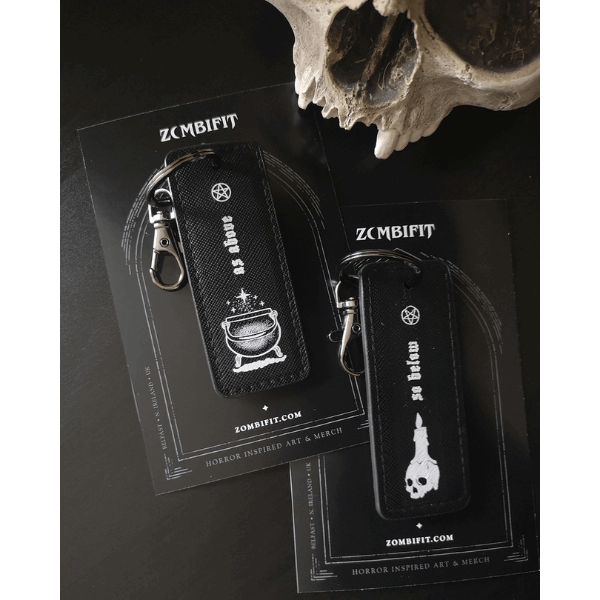 As Above, So Below Black Keychain. Keyring Zombifit