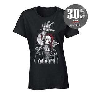 Awaken the Zombie Graphic Fitted T-Shirt - Zombifit Original. T-shirt Zombifit
