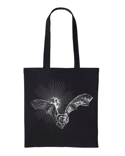 Black Bat Tote Bag – Gothic 100% Cotton Shopping Bag. Zombifit
