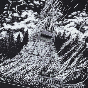 Black Metal Stave Church Graphic T-Shirt T-shirt Zombifit