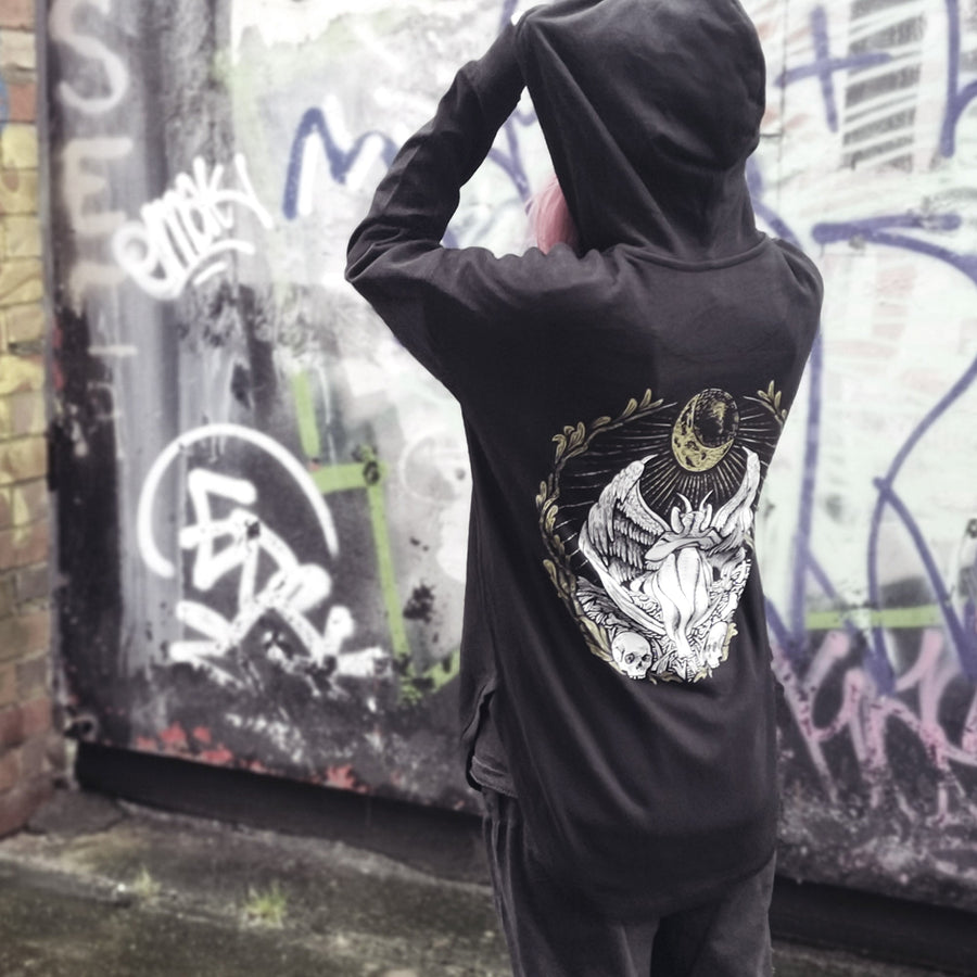 Dark Angel Loose-cut Hoodie (no pockets) hoodie Zombifit
