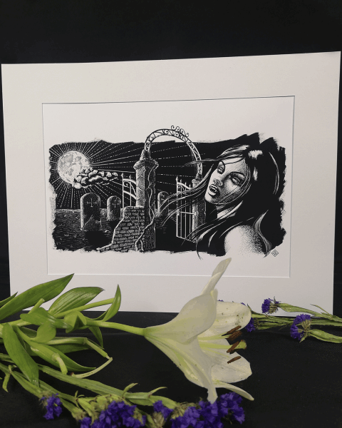 Evanesce Before Dawn A4 Print - Part 3 of Victorian Vampire Series Wall Art Zombifit