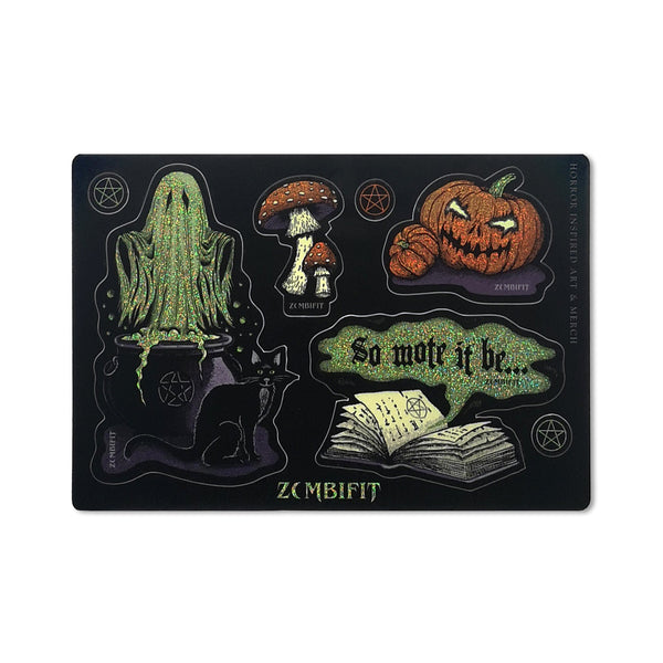 Halloween Glitter Sticker Sheet sticker sheet Zombifit