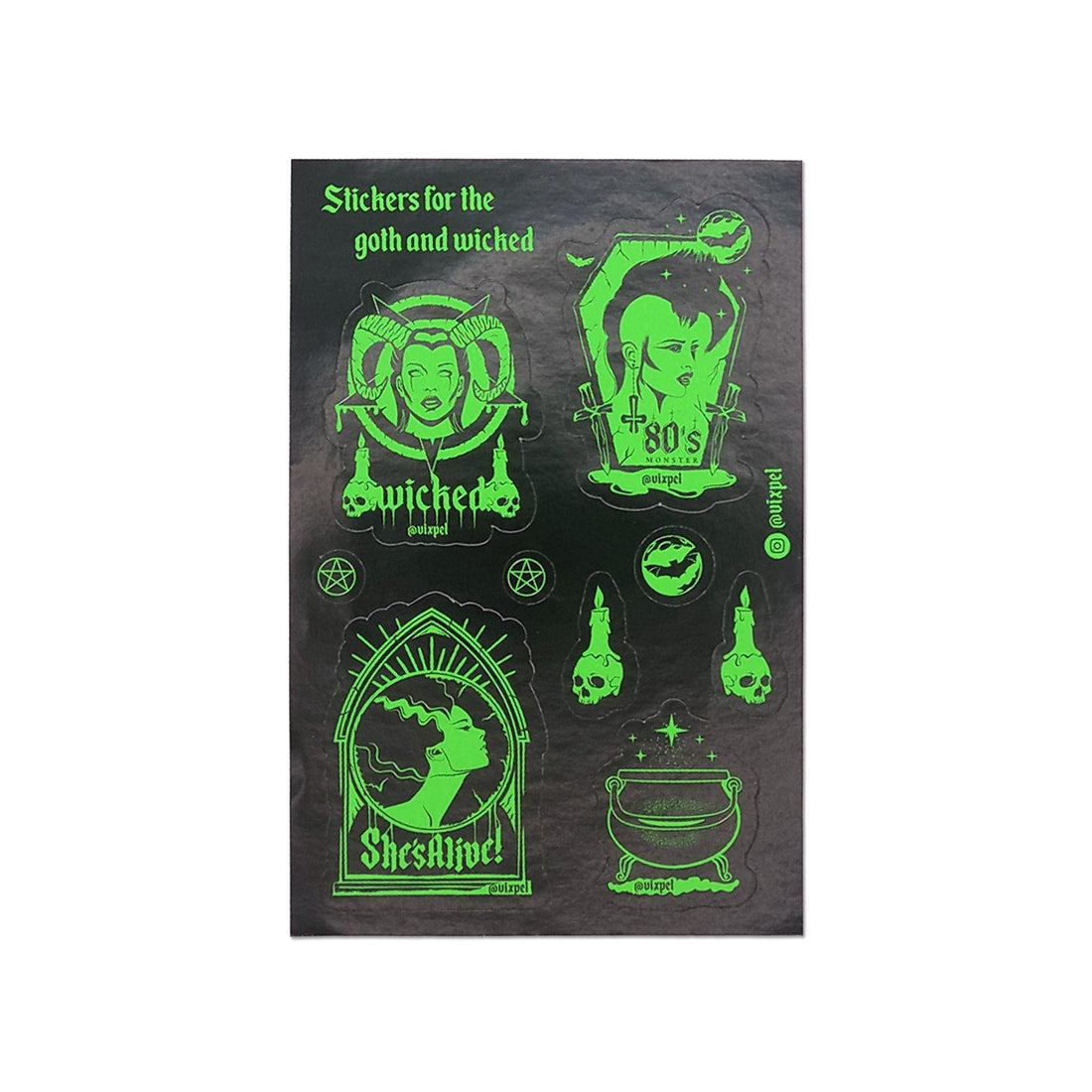 Neon Green Sticker Sheet - ZombifitNeon Green Sticker SheetNeon Green Sticker Sheet