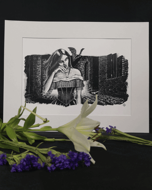 Savouring Her Prey A4 Print - Part 2 of Victorian Vampire Series Wall Art Zombifit