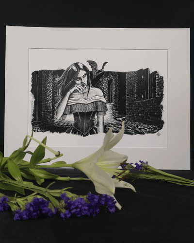 Savouring Her Prey A4 Print - Part 2 of Victorian Vampire Series Wall Art Zombifit