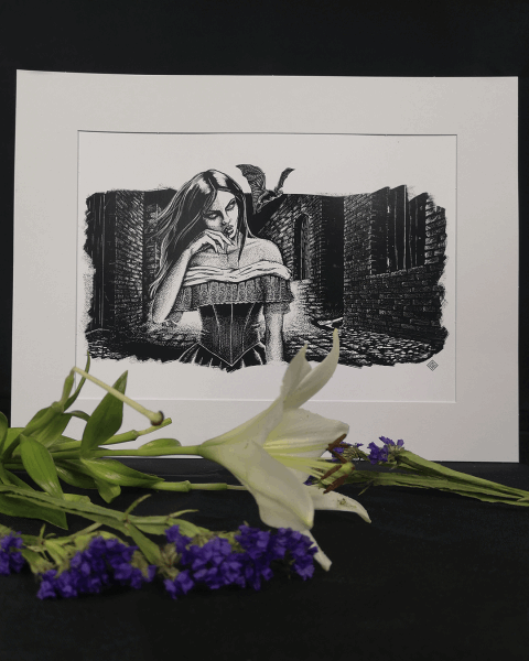 Savouring Her Prey A4 Print - Part 2 of Victorian Vampire Series Wall Art Zombifit