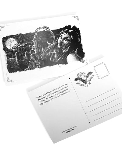 Set of 3 Victorian Vampire Postcards Postcard Zombifit