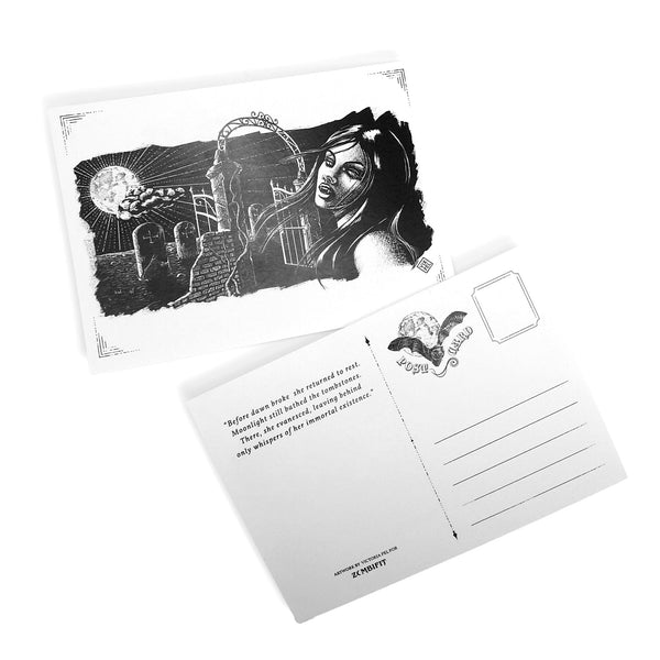 Set of 3 Victorian Vampire Postcards Postcard Zombifit