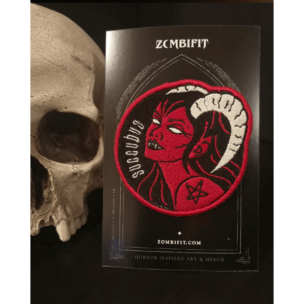 Succubus Inspired Embroidered Patch Patch Zombifit