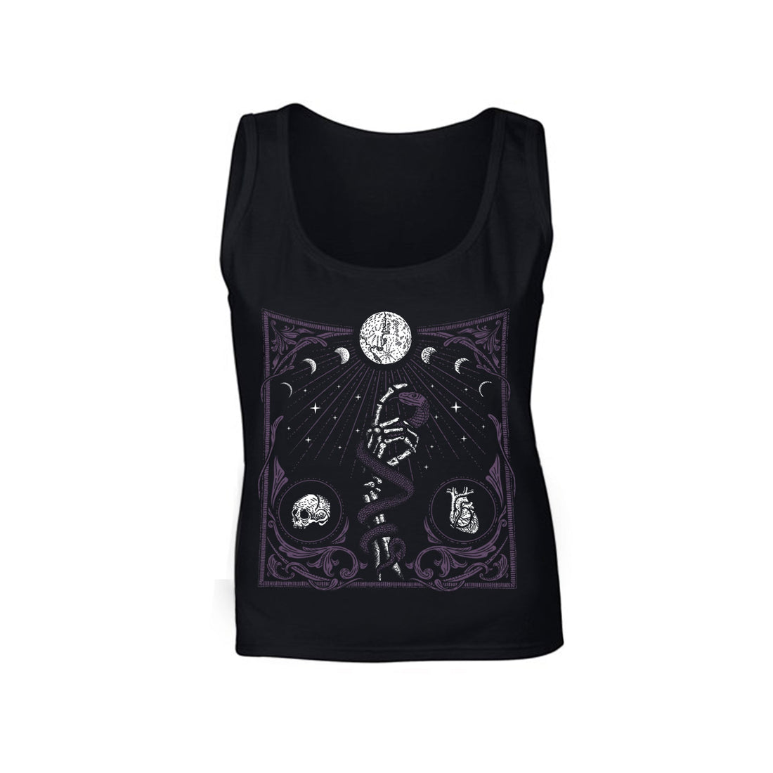 Touch of Evil Tank Top - White & Purple print - ZombifitTouch of Evil Tank Top - White & Purple printTouch of Evil Tank Top - White & Purple print