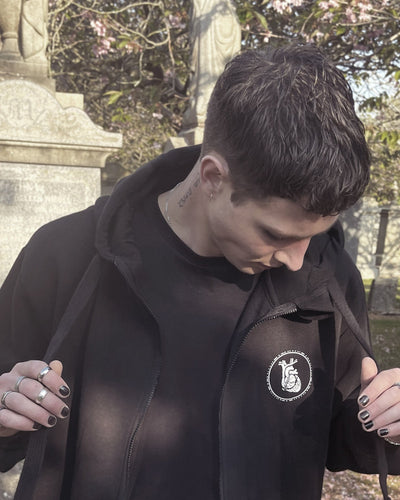 Touch of Evil Black Zip up Hoodie zoodie Zombifit