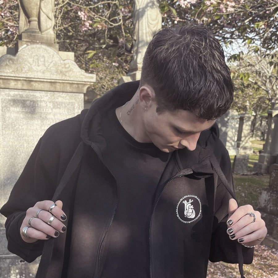 Touch of Evil Black Zip up Hoodie zoodie Zombifit