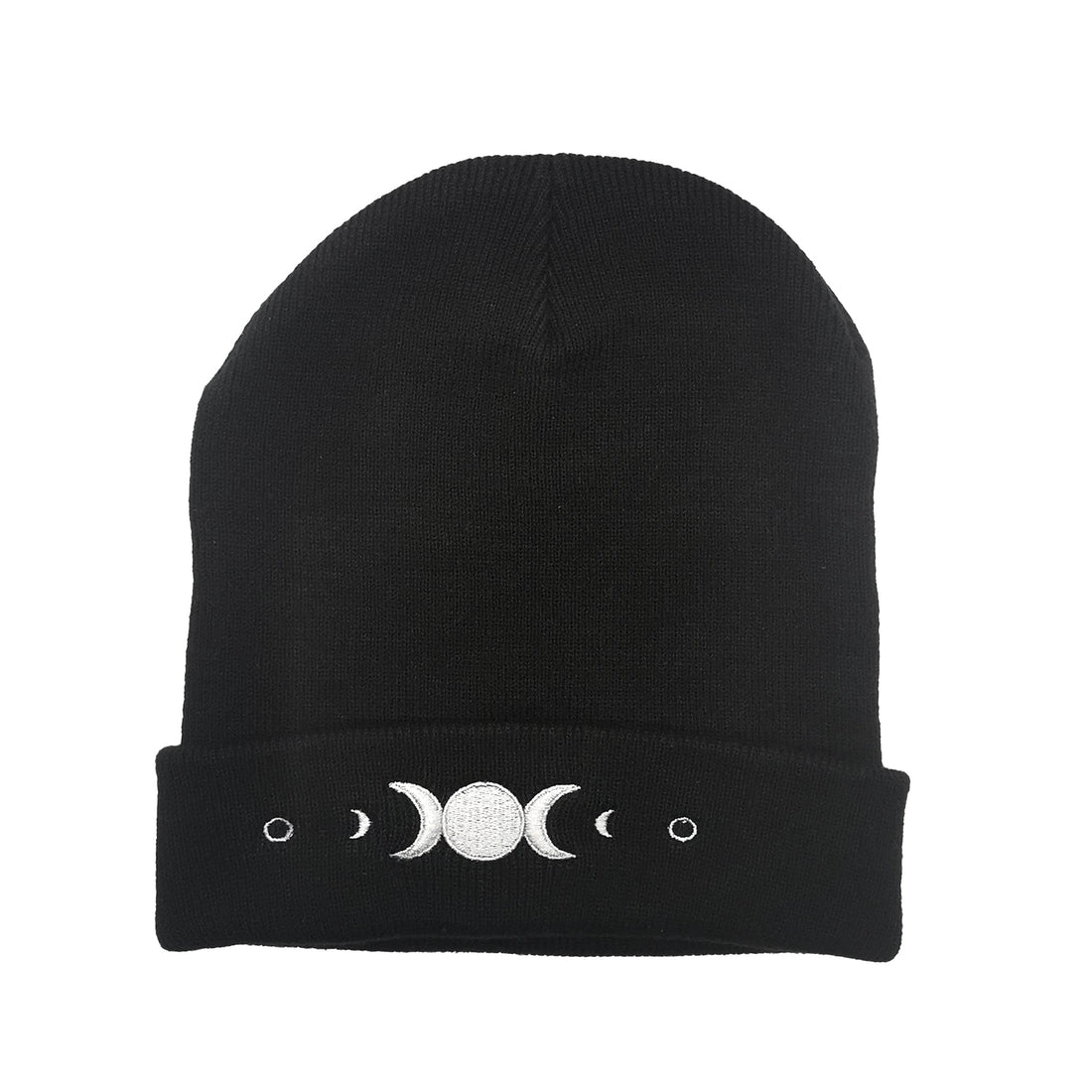 White Moon Phases Beanie - ZombifitWhite Moon Phases BeanieWhite Moon Phases Beanie