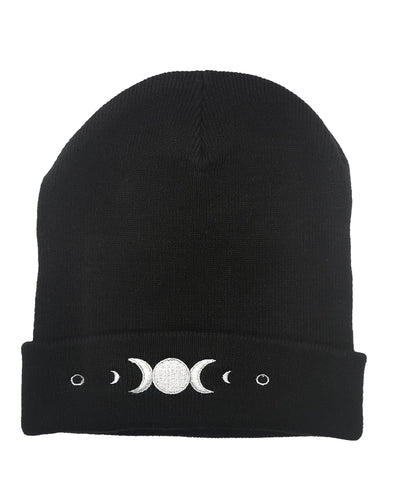 White Moon Phases Beanie Zombifit