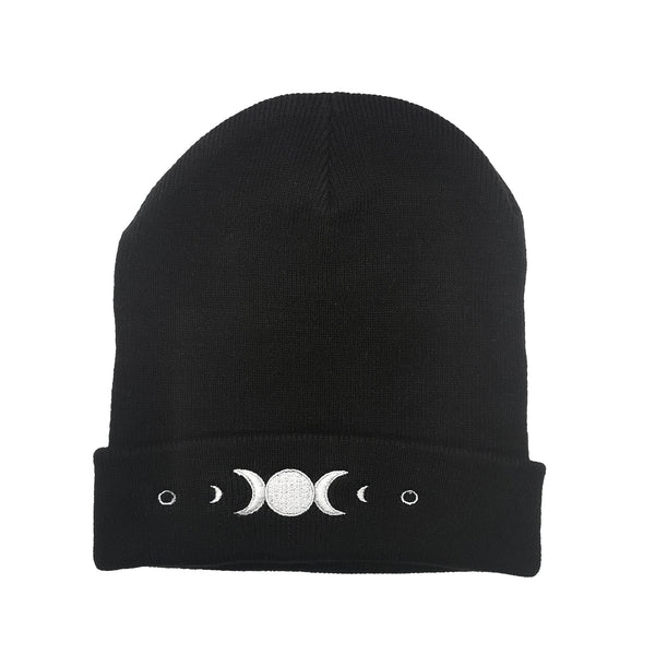White Moon Phases Beanie Zombifit